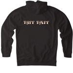 Riff Raff Irish Shirts, a Black Heavyweight Pullover Hoodie (back-view)