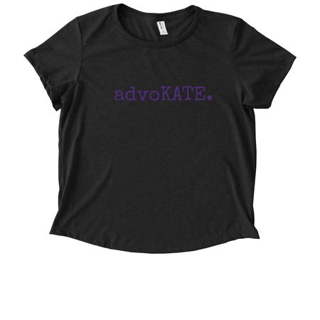 advoKATE., a Space Black Allmade Eco Triblend Women?s Scoop Neck Tee