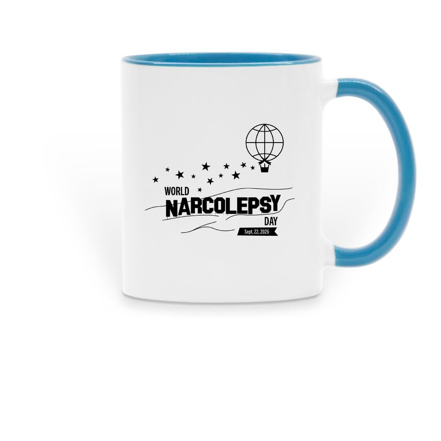 World Narcolepsy Day 2026 - Mugs, a Light Blue Two-Tone Ceramic Mug