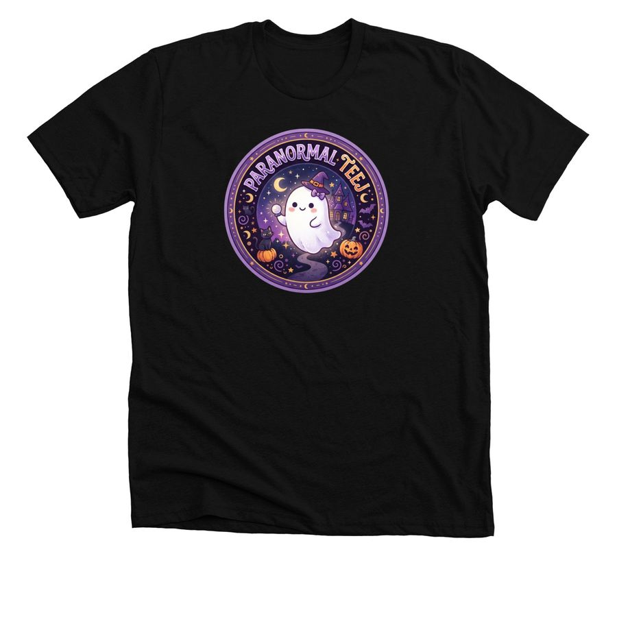 Paranormal Teej Halloween, a Solid Black Blend Premium Unisex Tee