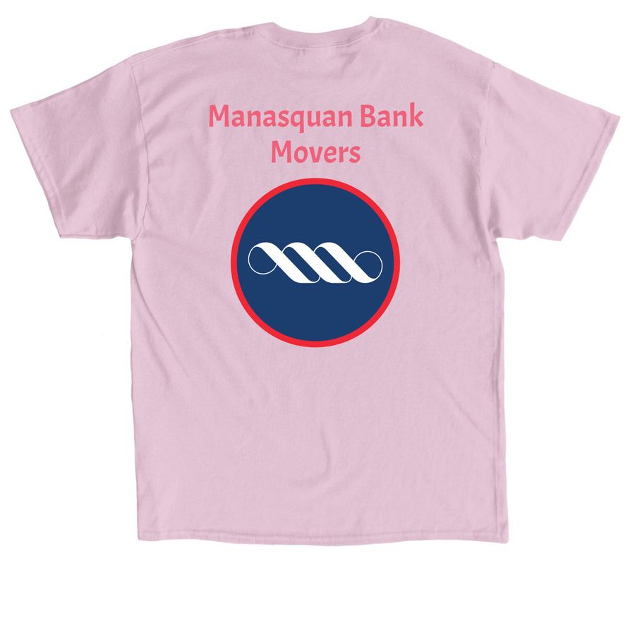 Manasquan Bank Movers Shirts, a Light Pink Classic Unisex Tee (back-view)