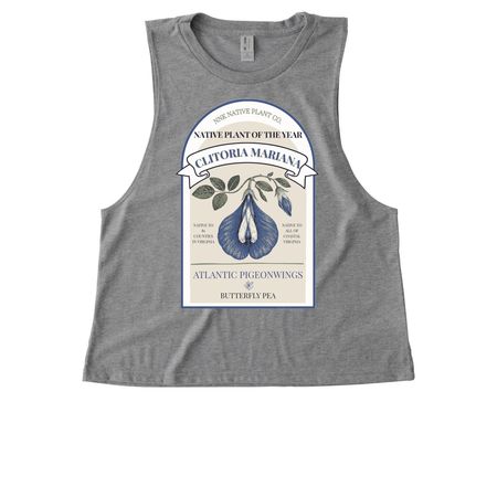 Clitoria Mariana: VA Native Plant of the Year, a Aluminum Grey Allmade Eco Triblend Women?s Muscle Tank