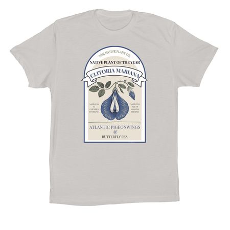 Clitoria Mariana: VA Native Plant of the Year, a Solid Athletic Grey Premium Cotton Tee