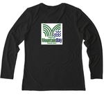 Mountain Bay Trail merchandise, a Space Black Allmade Eco Triblend Women?s Long Sleeve Tee (back-view)