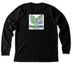 Mountain Bay Trail merchandise, a Black Heather Premium Long Sleeve Tee (back-view)