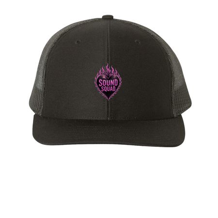 Sound Squad Baseball Cap, a Black Printed Snapback Trucker Cap