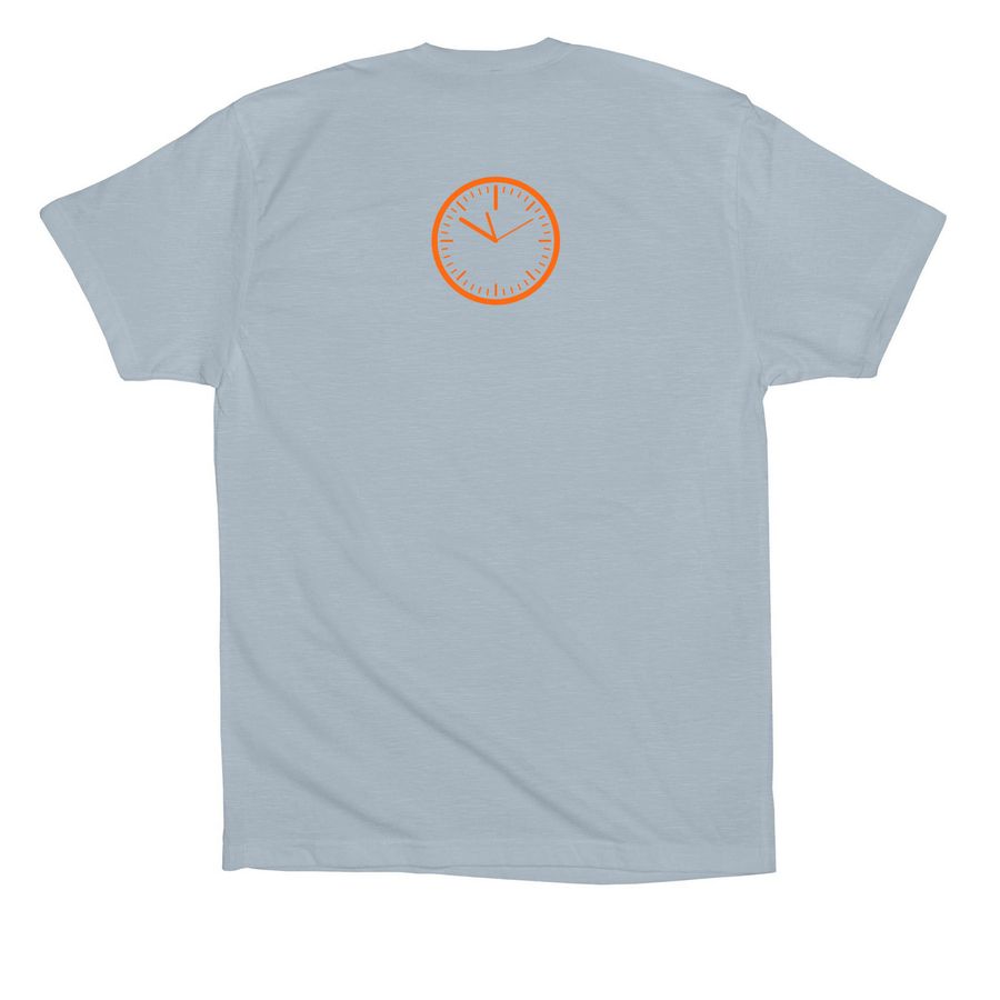 True Tee, a Light Blue Premium Cotton Tee (back-view)