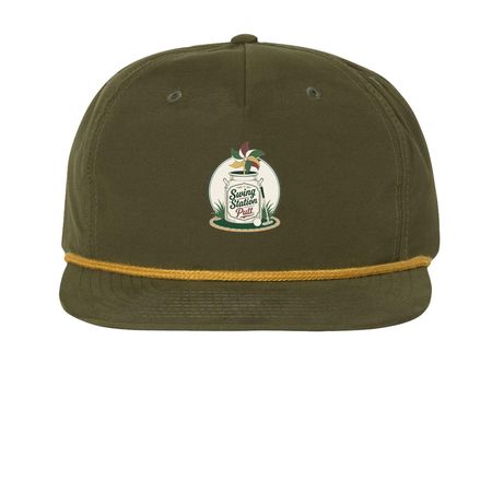SSP Hats, a Loden/ Amber Gold Printed Umpqua Snapback Cap