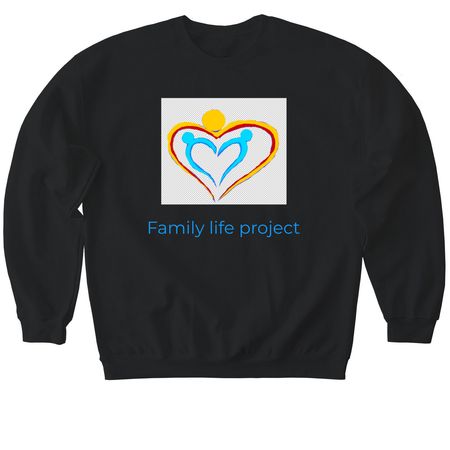 Family life project&nbsp;, a Black Softstyle Crewneck Sweatshirt
