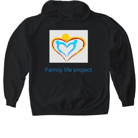 Family life project&nbsp;, a Black Gildan Softstyle Pullover Hoodie