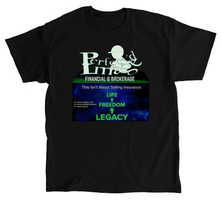 PI Financial&nbsp; LIFE? FREE? LEGACY ?, a Black Classic Unisex Tee