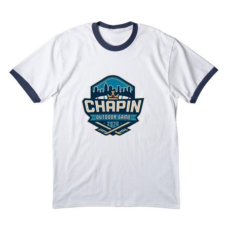 COG Event Apparel, a White/ Navy Cotton Ringer Tee