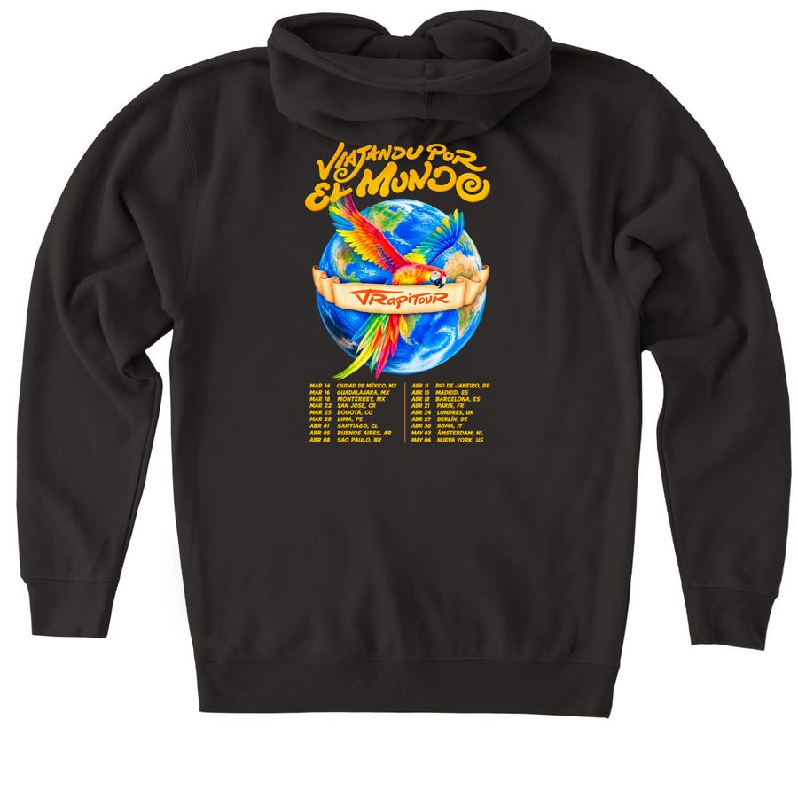 Karol G Concert ZIP Hoodie, a Black Heavyweight Zip Up Hoodie
