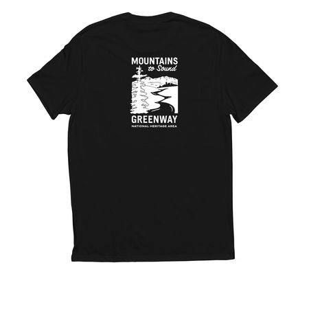 More Trees Please, a Deep Black Allmade Eco Triblend Unisex Tee (back-view)