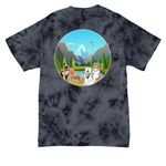 Pride 2026, a Black Crystal Tie Dye Tee (back-view)
