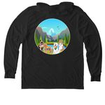 Pride 2026, a Space Black Allmade Eco Triblend Hoodie Tee (back-view)