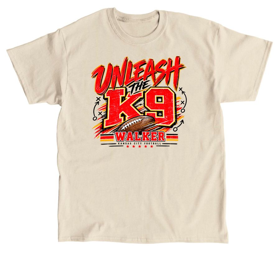 Kansas City Chiefs Football Walker Unleash th, a Sand Classic Unisex Tee