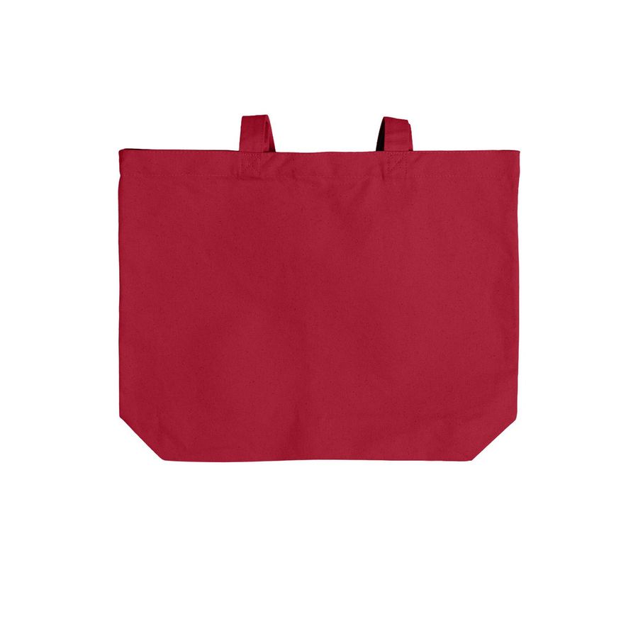 Apraxia Slows My Mouth - STRUT YOUR STUFF!&nbsp;, a Deep Red Cotton Canvas Tote Bag (back-view)
