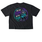Feral and Fun, a Black Comfort Colors Boxy Tee (back-view)