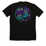 Feral and Fun, a Solid Black Blend Premium Unisex Tee (back-view)