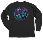 Feral and Fun, a Black Classic Long Sleeve Tee (back-view)