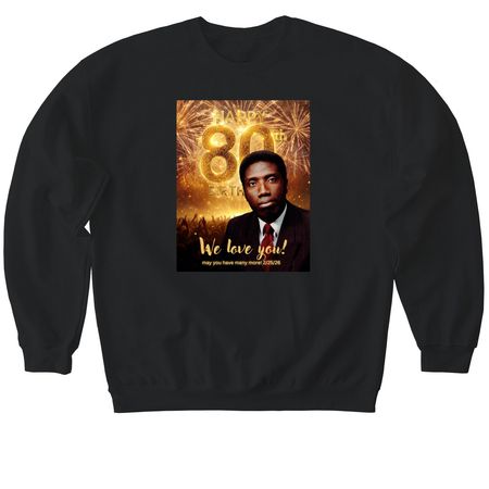 Happy Birthday!, a Black Softstyle Crewneck Sweatshirt