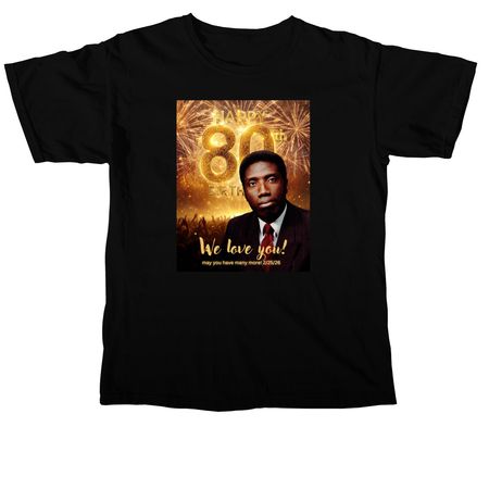 Happy Birthday!, a Black Comfort Colors Unisex Tee