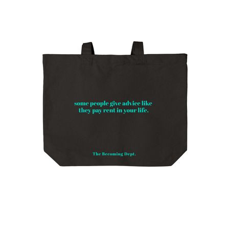 respectfully, a Deep Black Cotton Canvas Tote Bag
