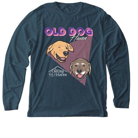 Old Dog Haven, a Heather Slate Premium Long Sleeve Tee