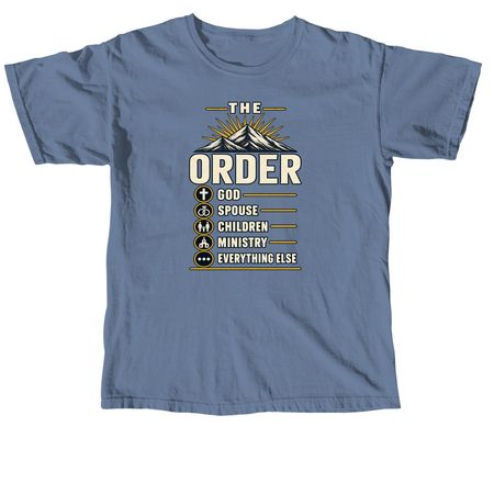 The order, a Blue Jean Comfort Colors Unisex Tee
