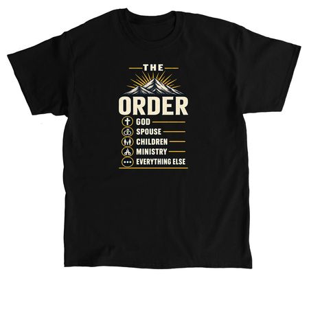 The order, a Black Classic Unisex Tee