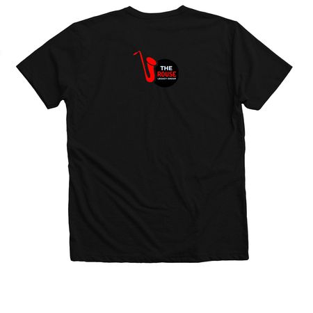 Rouse Legacy "Monk Underground", a Solid Black Blend Premium V-Neck Tee (back-view)