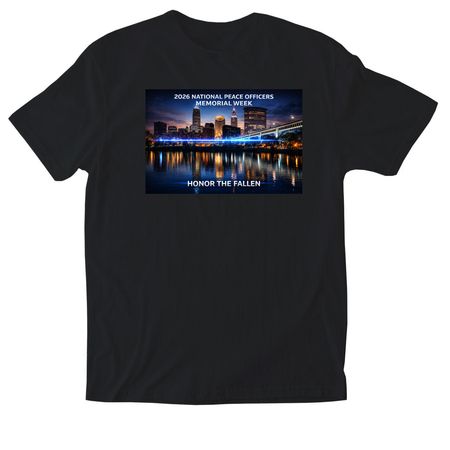Police Week 2026, a Black Softstyle Cotton Tee