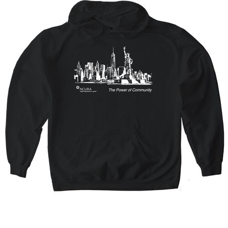AM68 Together, We Advance Research, a Black Gildan Softstyle Pullover Hoodie