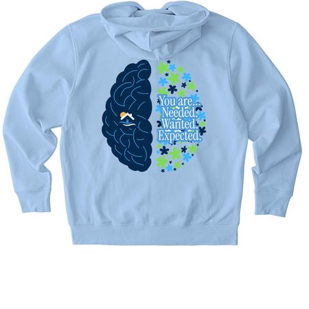 You are Needed, Wanted, Expected, a Blue Soul Stanley/Stella Unisex Cultivator 2.0 Zip Up Pullover Hoodie