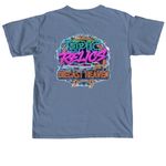 EPIC RELICS-LIGHTNING STRIKE, a Blue Jean Comfort Colors Unisex Tee (back-view)