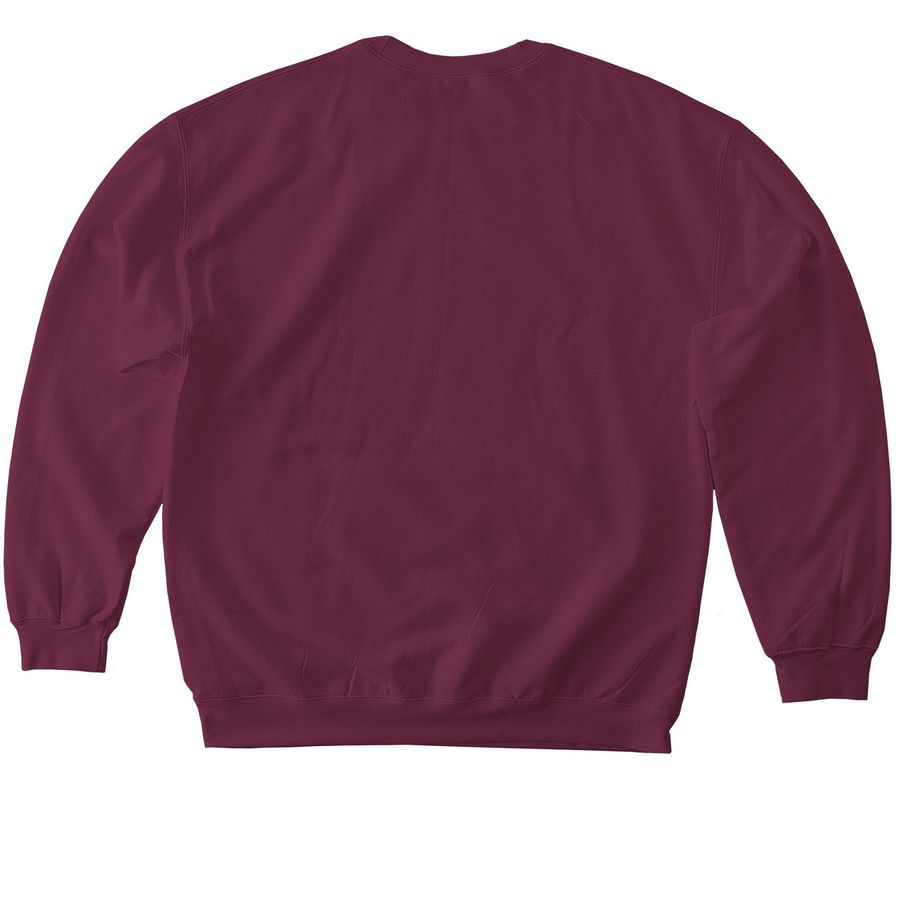 varsity crewneck, a Maroon Softstyle Crewneck Sweatshirt (back-view)