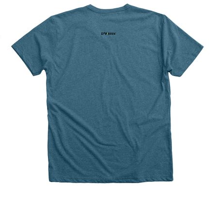 This and No Phones: ponies under the stars, a Heather Deep Teal Premium V-Neck Tee (back-view)