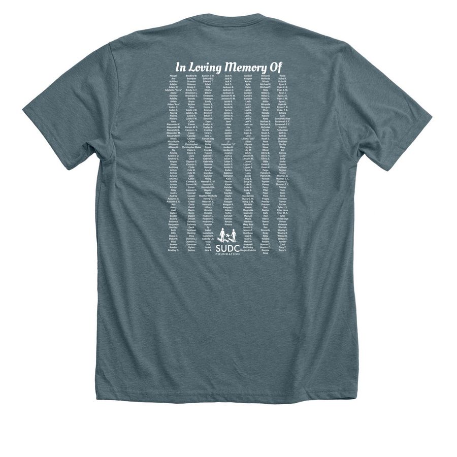 SUDC Adelaide, a Heather Slate Premium Unisex Tee (back-view)
