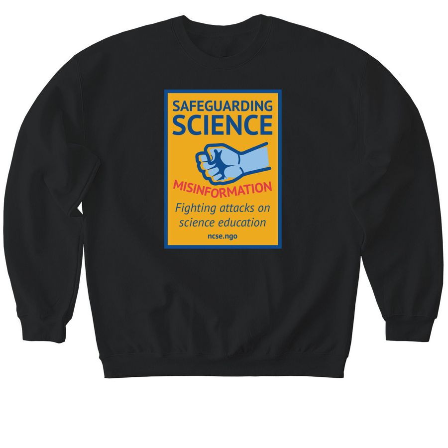 Safeguarding Science Education, a Black Softstyle Crewneck Sweatshirt