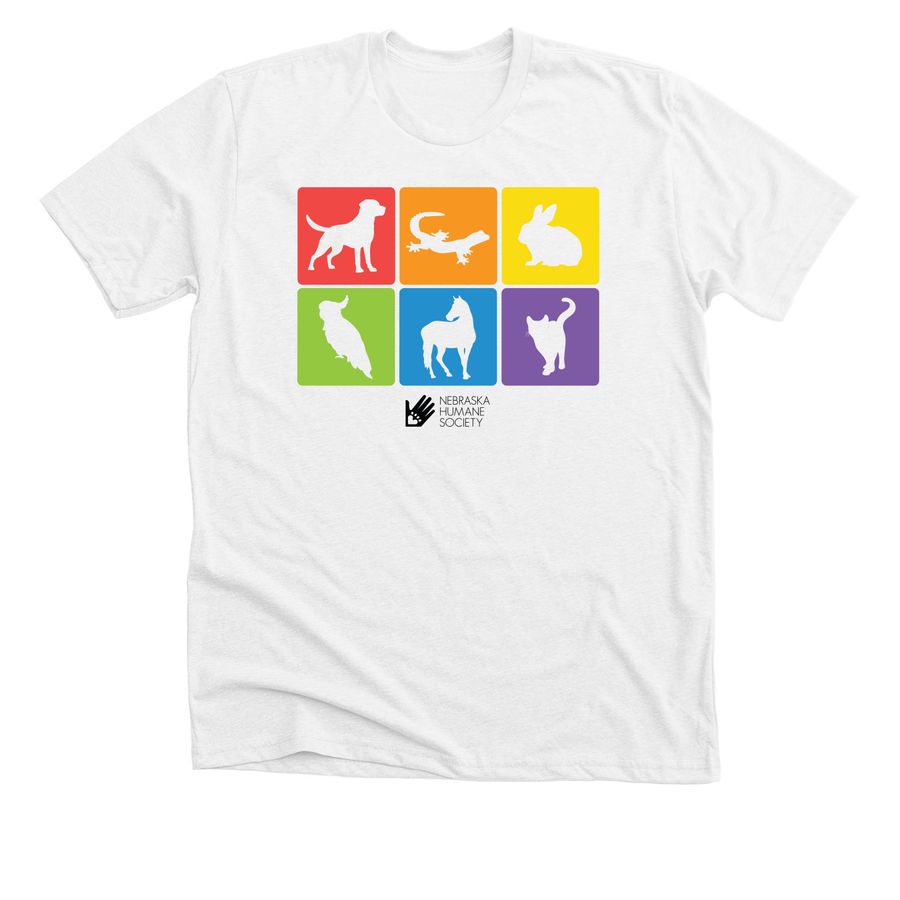 NHS Pride, a Solid White Blend Premium Unisex Tee