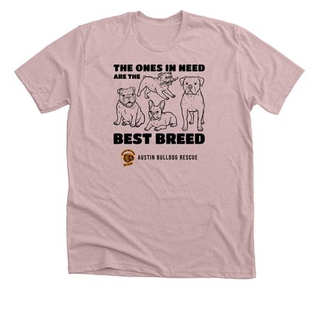We love dogs!, a Heather Pink Gravel Premium Unisex Tee