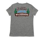 Women?s Wilderness Escape, a Aluminum Grey Allmade Eco Triblend Women?s Tee (back-view)