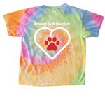 Junior Volunteer Gear, a Eternity Youth Tie Dye Tee (back-view)