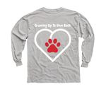 Junior Volunteer Gear, a Sport Grey Youth Long Sleeve Tee (back-view)