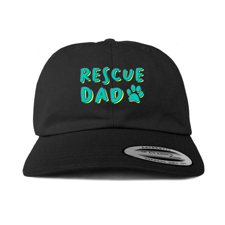 Hats Off to the Rescue Dads!, a Black Printed Classic Baseball Cap