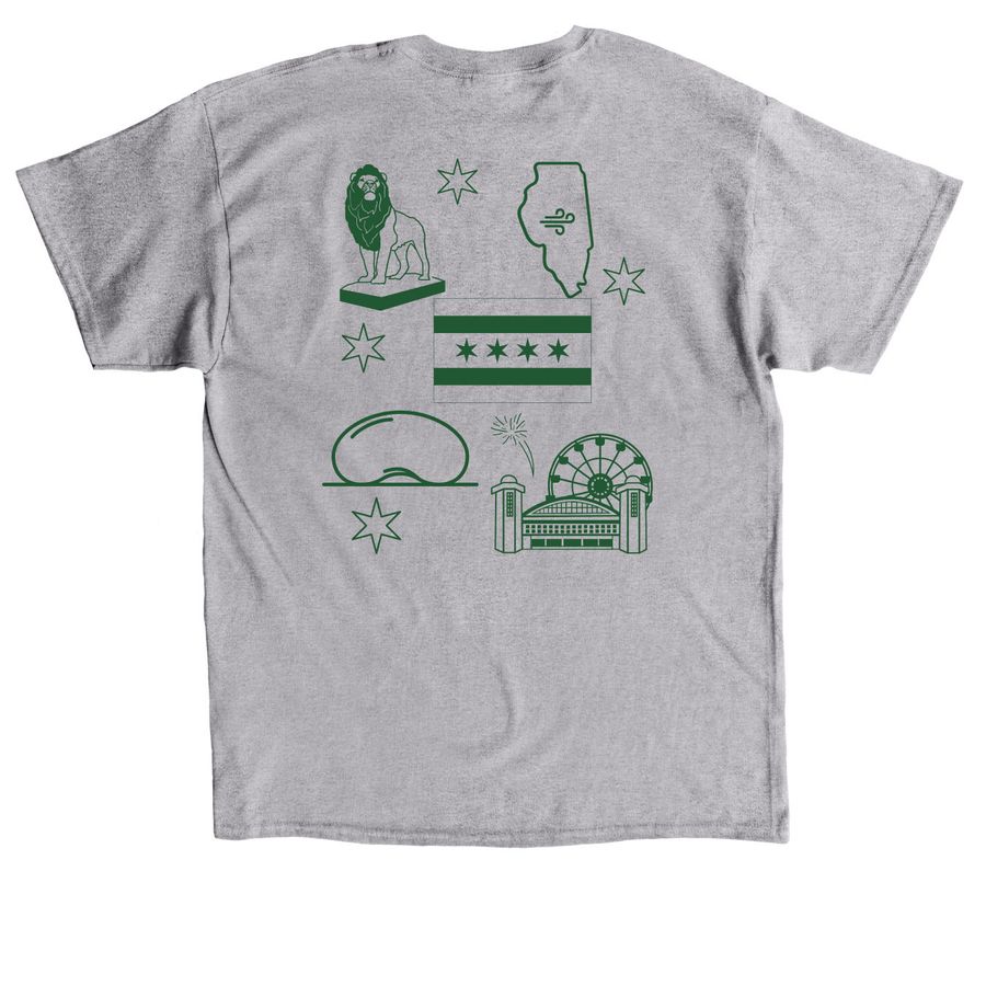 Chicago Style, a Sport Grey Classic Unisex Tee (back-view)