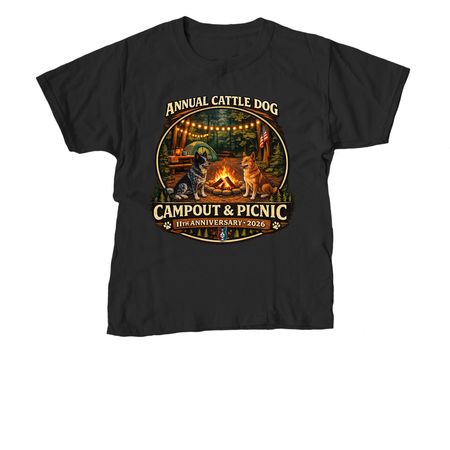 11th Annual Cattle Dog Campout & Picnic, a Black Youth Unisex Tee
