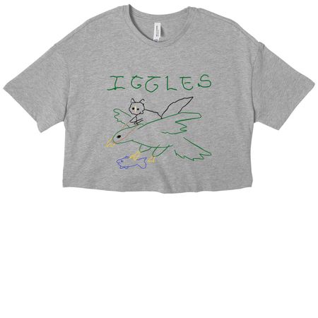 iggles, a Athletic Heather Women?s Cropped Cotton Tee