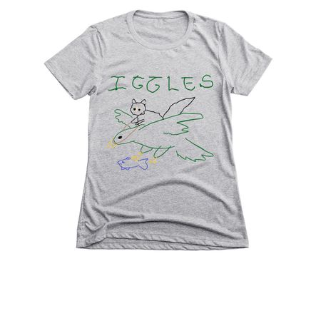 iggles, a Dark Heather Grey Women's Slim Fit Tee